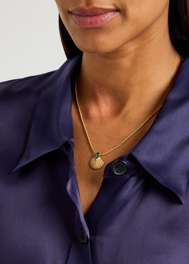 Pamela shell 18kt gold-plated necklace - Flip