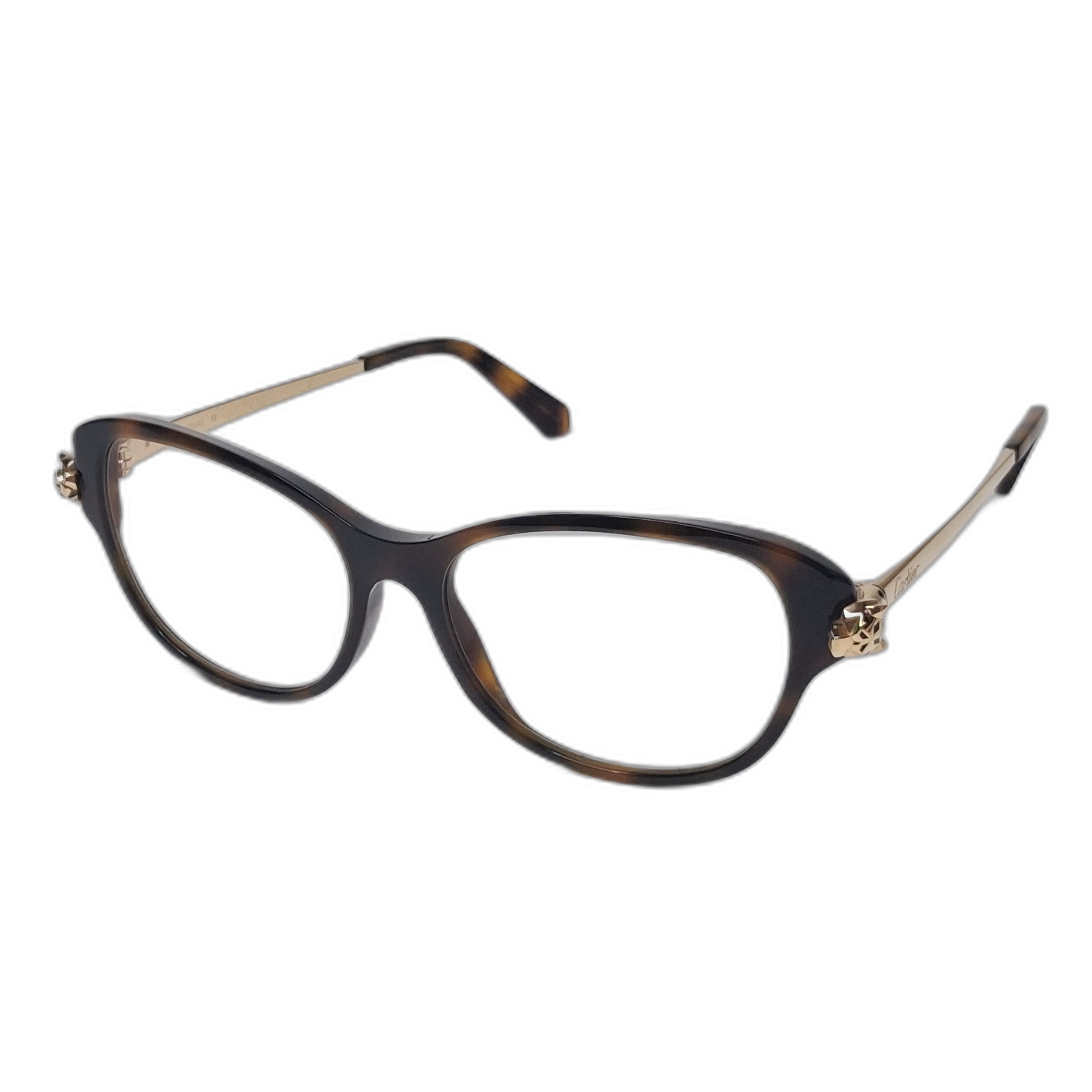 Cartier Panthère Tortoiseshell Cat-Eye Eyeglasses