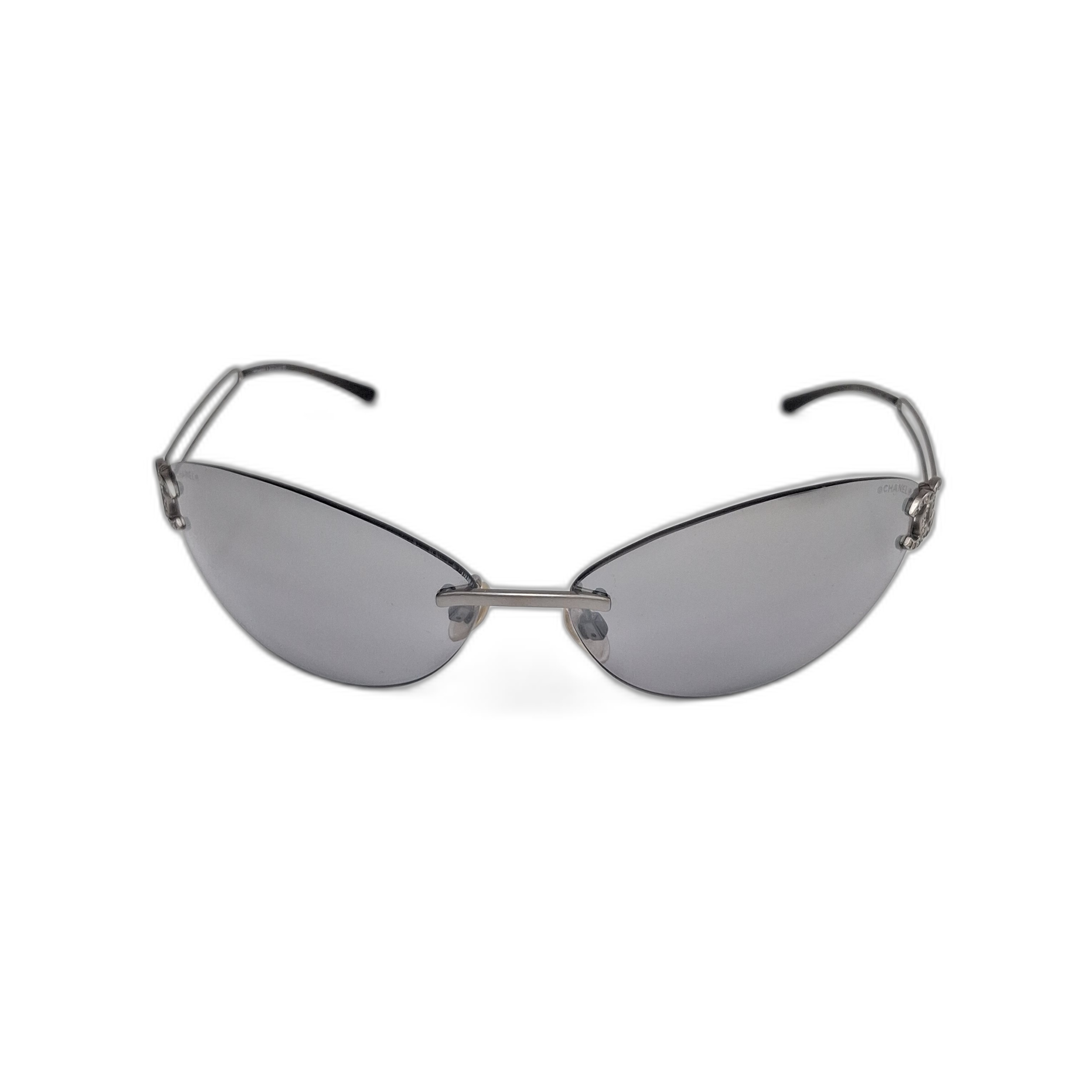 Chanel 4049-B Rimless Crystal CC Sunglasses