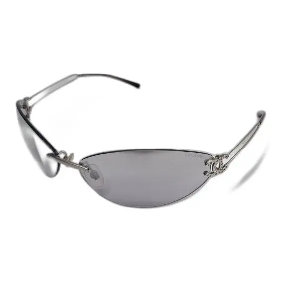 Chanel 4049-B Rimless Crystal CC Sunglasses