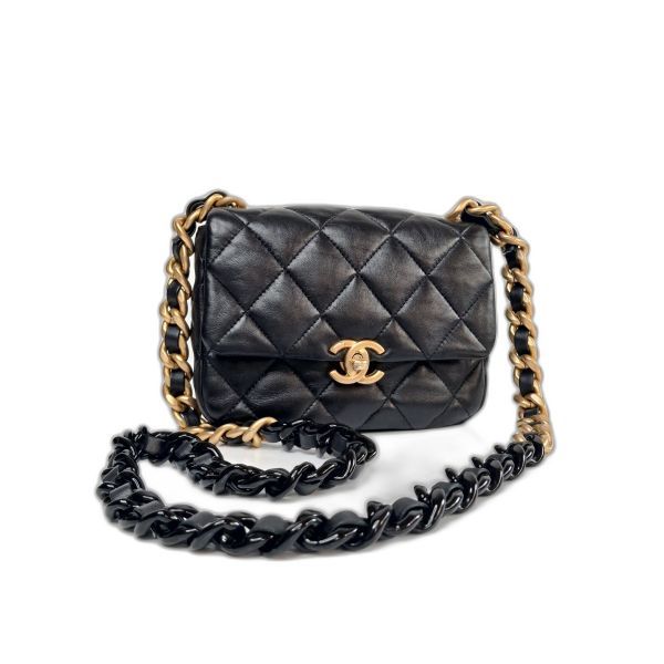 Chanel Black Quilted Lambskin Mini Flap Bag