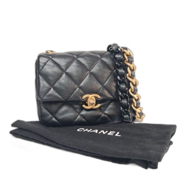 Chanel Black Quilted Lambskin Mini Flap Bag