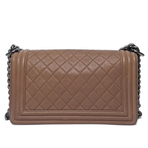Chanel Boy Bag Tan Caviar