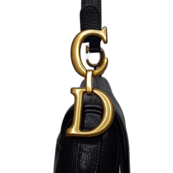 Christian Dior Black Saddle Bag