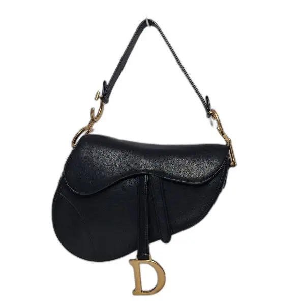 Christian Dior Black Saddle Bag