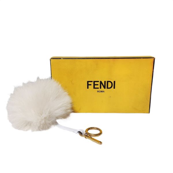 Fendi Pompom Charm Fur Pink