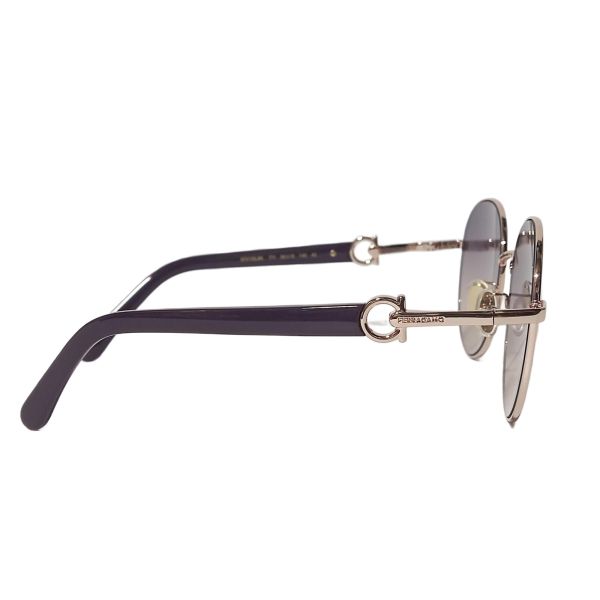 Ferragamo SF315SLBK Round Sunglasses