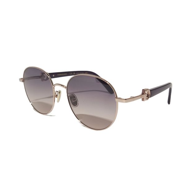 Ferragamo SF315SLBK Round Sunglasses