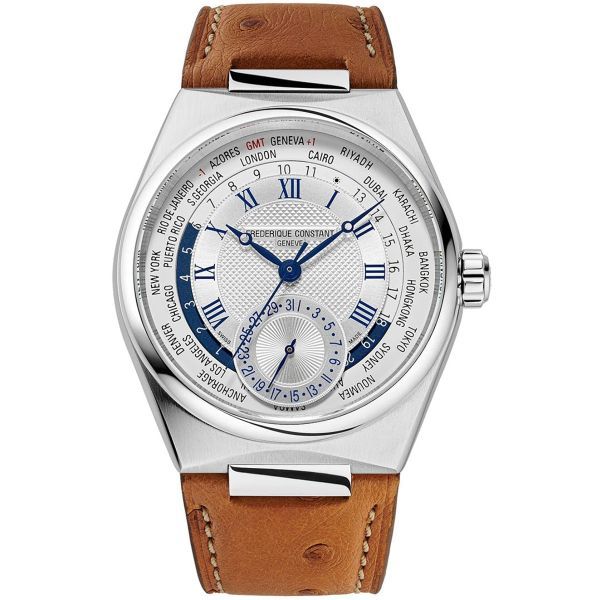 Frederique Constant Highlife Worldtimer Manufacture Silver Dial Steel Watch