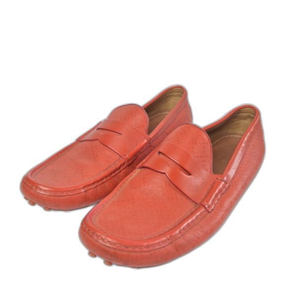 Gucci Diamante Leather Driver Loafers