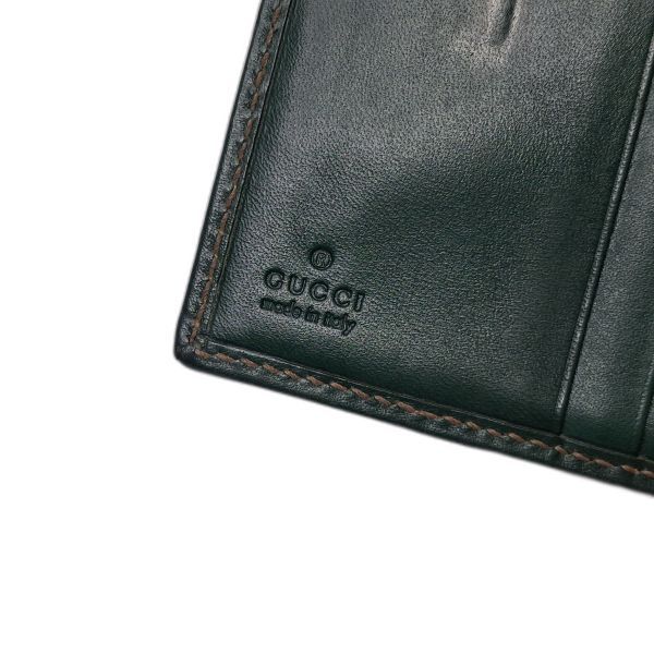 Gucci Green Guccissima Compact Flap Wallet