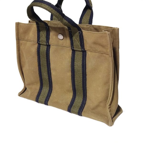Hermes Mini Canvas Handbag