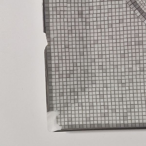 Hermes Mosaique au 24 Square Plate 23 x 23 cm Platinum Silver porcelain 