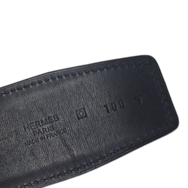 Hermès Black and Brown Reversible H Belt with Gold Buckle