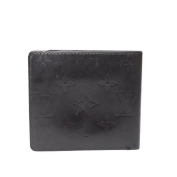 Louis Vuitton Black Monogram Mat Bifold Wallet