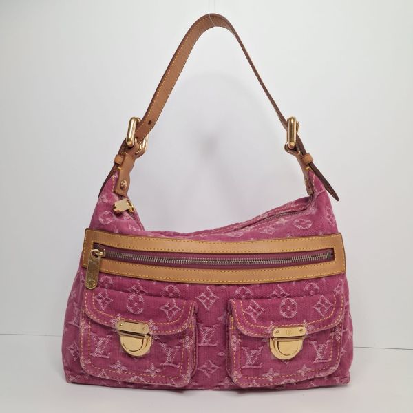 Louis Vuitton Pink Monogram Denim Baggy Bag