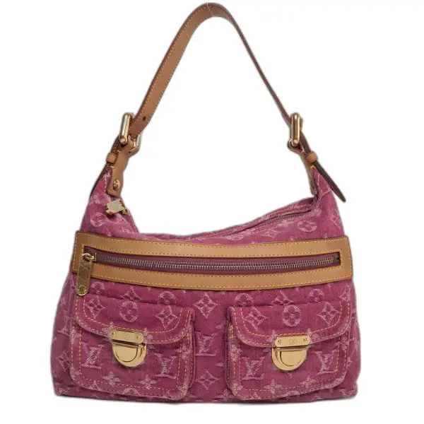 Louis Vuitton Pink Monogram Denim Baggy Bag