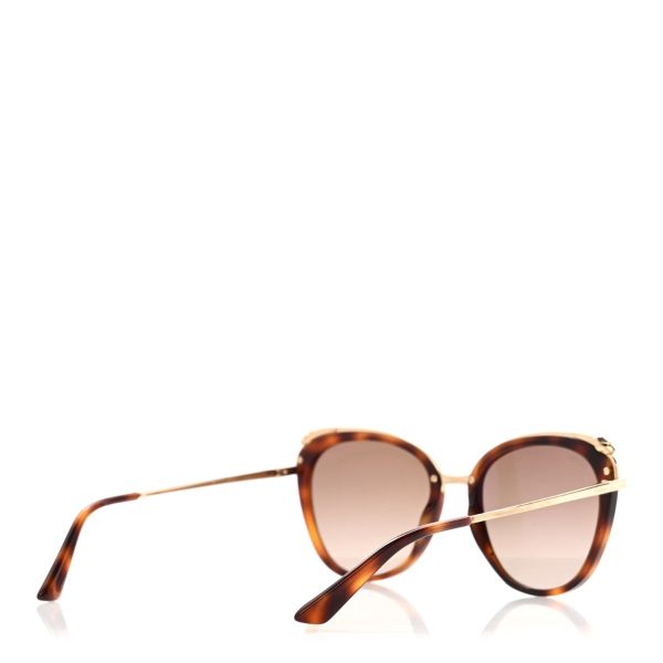 Panthere De Cartier Cat Eye Sunglasses Tortoise 