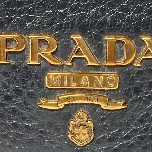 Prada Black Grained Leather Wallet