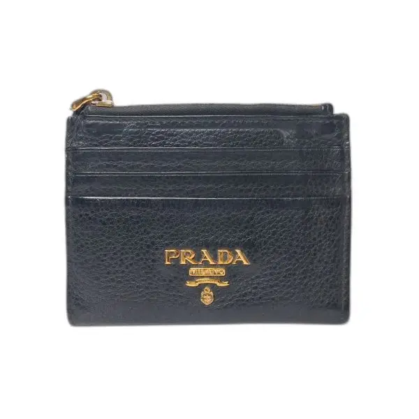 Prada Black Grained Leather Wallet