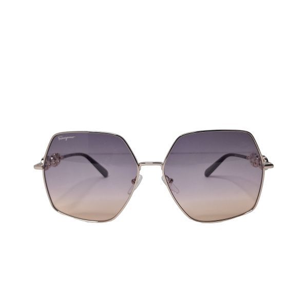Salvatore Ferragamo 2203 Gold-Tone Chain-Link Sunglasses