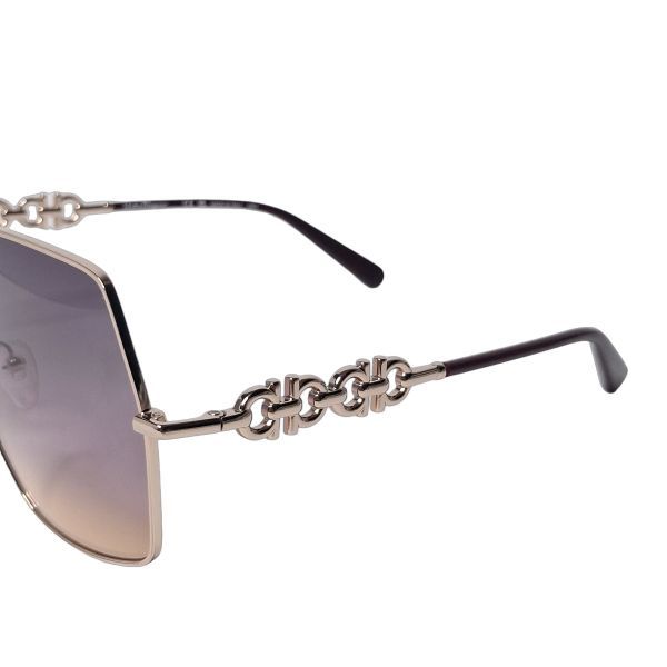Salvatore Ferragamo 2203 Gold-Tone Chain-Link Sunglasses