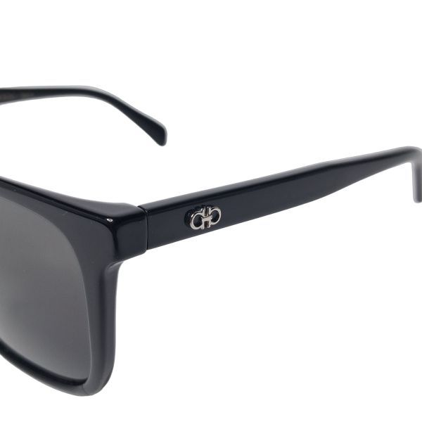 Salvatore Ferragamo SF2057SLBK Black Square Gancini Sunglasses