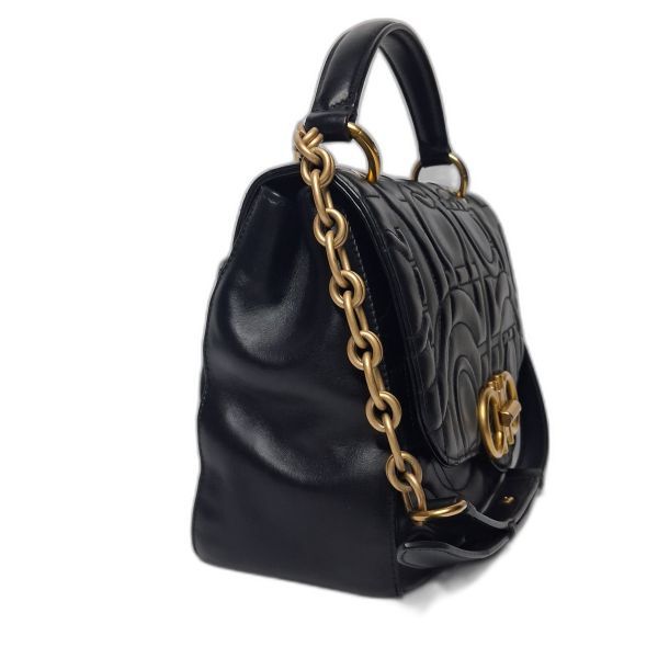 Salvatore Ferragamo Gancini Quilted Flap Bag