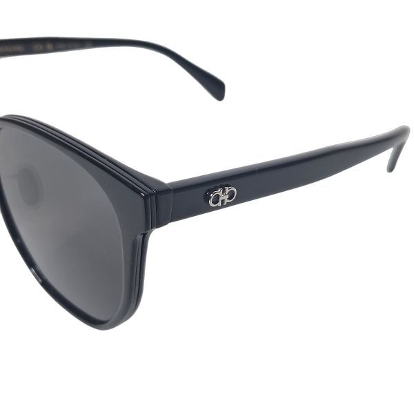 Salvatore Ferragamo SF2056SLBK Black Rounded Gancini Sunglasses