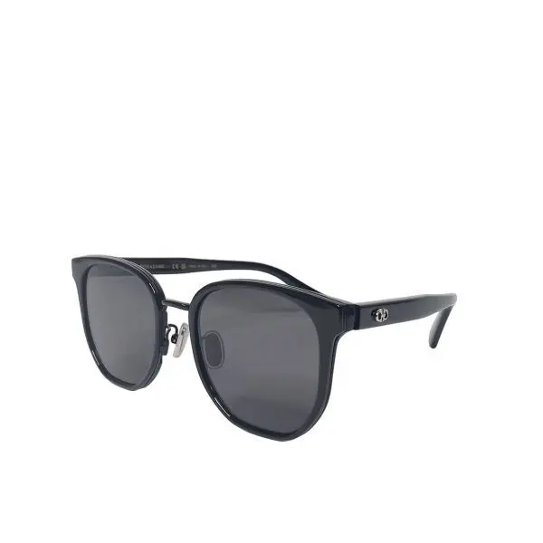 Salvatore Ferragamo SF2056SLBK Black Rounded Gancini Sunglasses