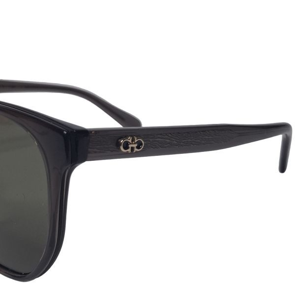 Salvatore Ferragamo SF2056SLBK Black Gancini Sunglasses with Green Lenses