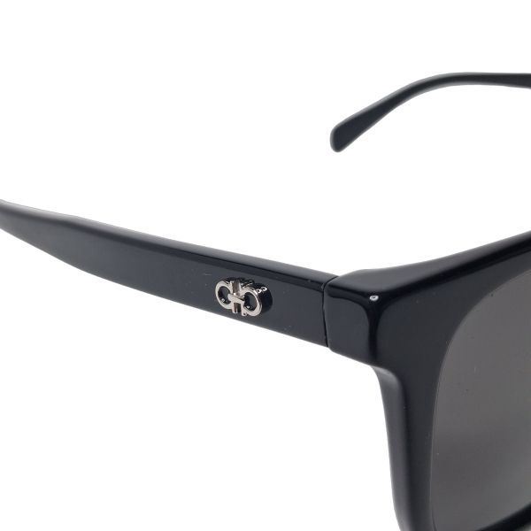 Salvatore Ferragamo SF2057SLBK Black Square Gancini Sunglasses