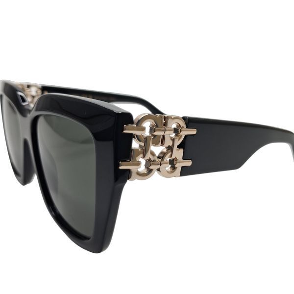 Salvatore Ferragamo SF2083SE Oversized Gancini Chain Cat-Eye Sunglasses