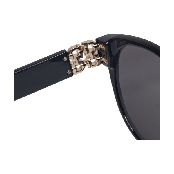 Salvatore Ferragamo SF2095SLBK Cat-Eye Gancini Sunglasses