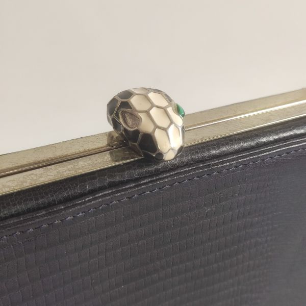 Bvlgari Python Leather Clutch 