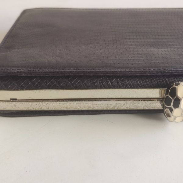 Bvlgari Python Leather Clutch 
