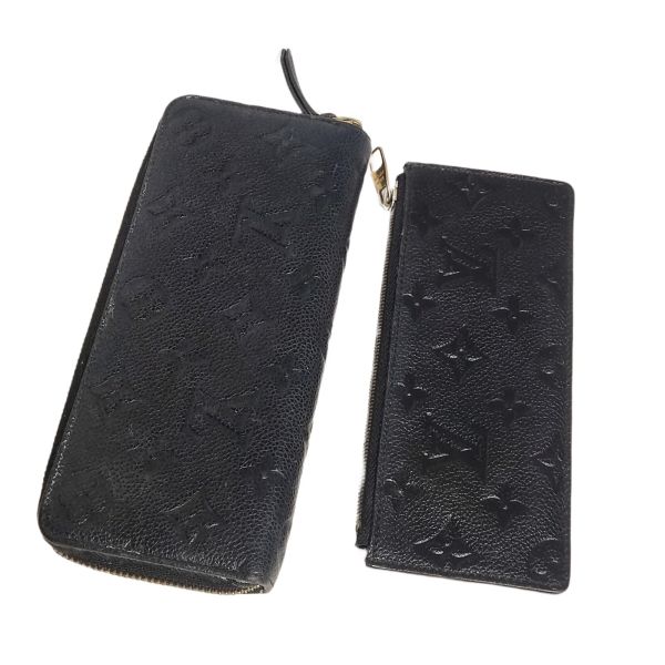 Louis Vuitton Black Monogram Empreinte Clemence Wallet