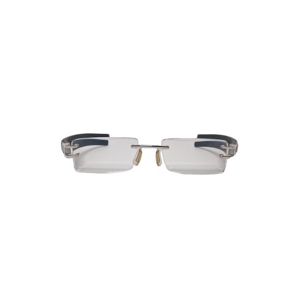 TAG Heuer L-Type Rimless Eyeglasses with Genuine Brown Python Leather Temples