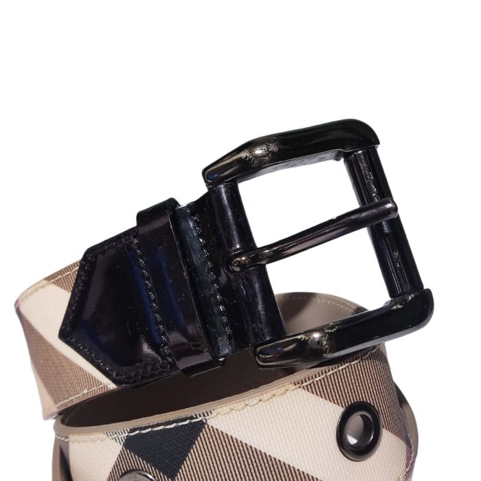 Burberry Canvas Patent Leather Belt