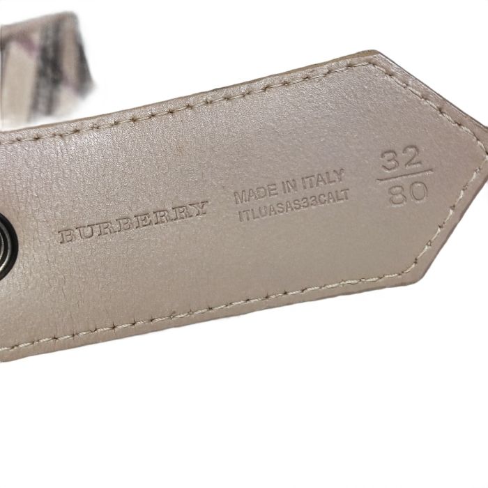 Burberry Canvas Patent Leather Belt