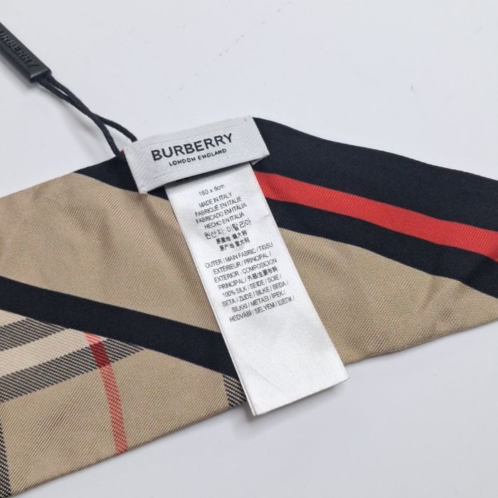 Burberry Icon Stripe Silk Skinny Scarf