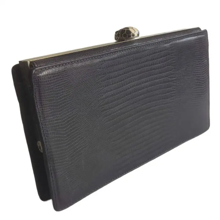 Bvlgari Python Leather Clutch 