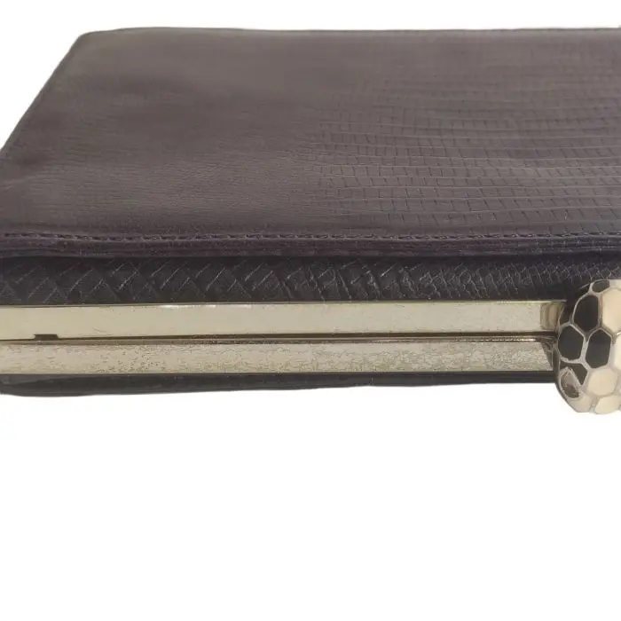 Bvlgari Python Leather Clutch 