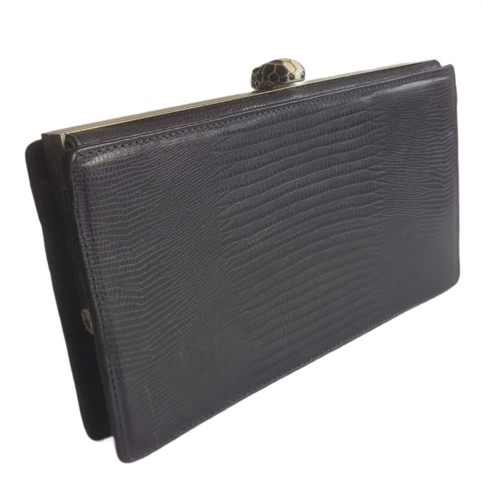 Bvlgari Python Leather Clutch 