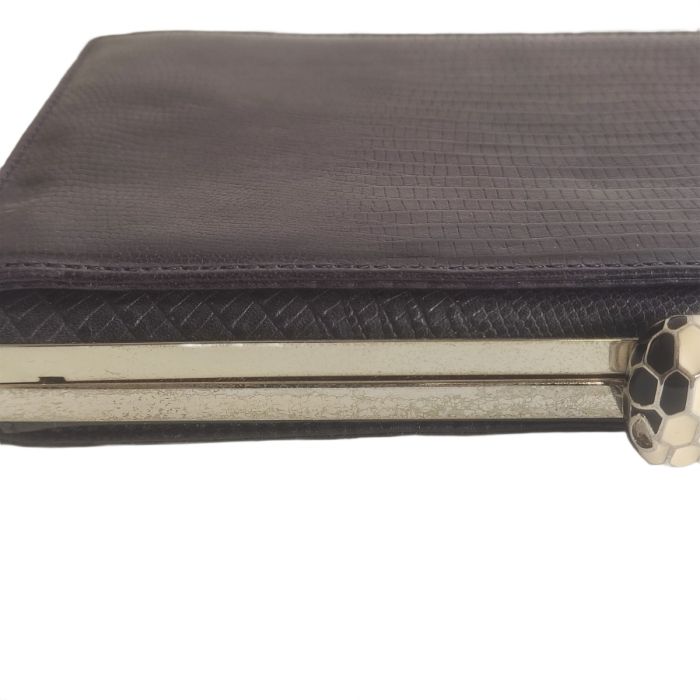 Bvlgari Python Leather Clutch 