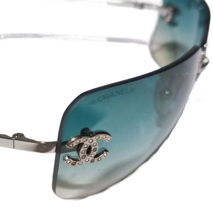Chanel 4017-d Crystal CC Rimless Sunglasses