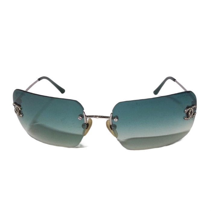 Chanel 4017-d Crystal CC Rimless Sunglasses