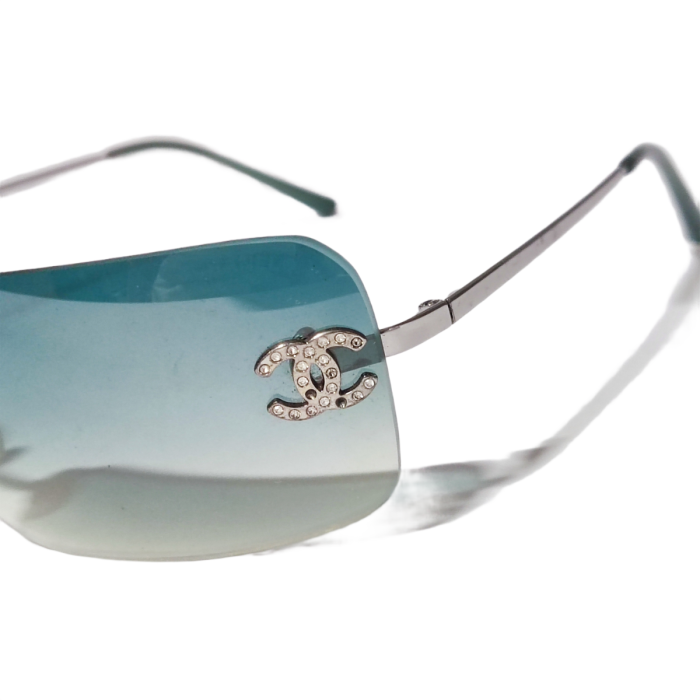 Chanel 4017-d Crystal CC Rimless Sunglasses