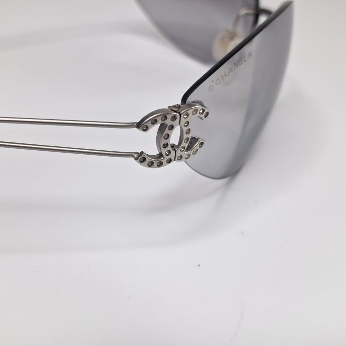 Chanel 4049-B Rimless Crystal CC Sunglasses