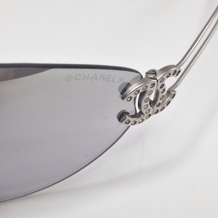 Chanel 4049-B Rimless Crystal CC Sunglasses